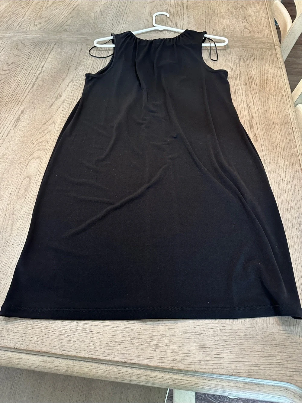 Michael Kors Black Sleeveless Drawstring Shift Dress